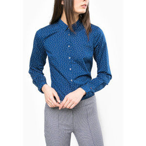 Tommy Hilfiger dámská tmavě modrá košile Delia s drobným vzorem